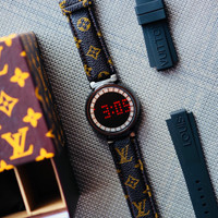 LV LOUIS VUITTON JAM TANGAN DIGITAL PAKET KULIT RUBBER PRIA WANITA