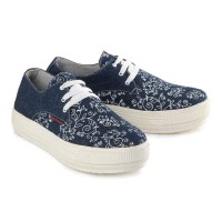 Sepatu Sneakers / Kets Kasual Wanita jeans biru Blackkelly LSE 936
