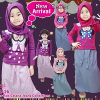 Jual Baju Setelan Muslim Anak Perempuan Kaos Pita