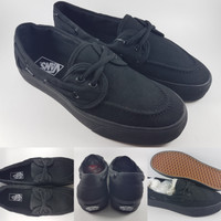 Sepatu Kets Vans Zapato Classics Canvas Full Black Hitam