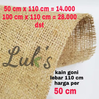 Jual Kain goni meteran - kain goni ecer - promo kain goni murah Murah