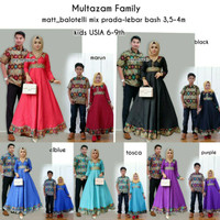 COUPLE KELUARGA BATIK SARIMBIT KELUARGA GAMIS MULTAZAM KEMEJA LENGAN P