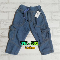 Celana anak laki jeans cargo 3 tahun