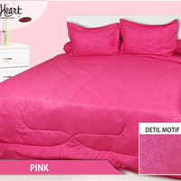 SPREI jacquard FULL HEART my love 180 PINK 180X200 TINGGI 30