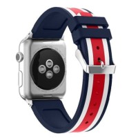 PREMIUM RUBBER STRAP APPLE WATCH 42MM SERIES 1 2 3 SMARTWATCH RAINBOW