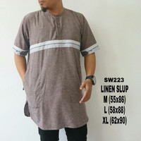 baju muslim pria original Linen slup -Gamis Qurta Import - pakistan