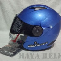 helm kyt 2 vision polos crystal blue