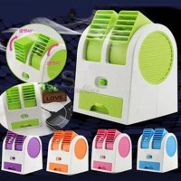 AC Mini Portable Double Cooler Fan / Kipas Angin Aromat Limited