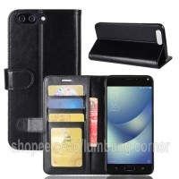 Flip Cover Leather Cover Case HP Asus Zenfone 4 Max Pro (Plus) ZC554KL