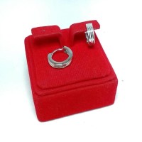 HOT DEAL ANTING PERAK SILVER 925 LAPIS EMAS PUTIH ANTING POLOS PRIA
