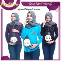 promo Kaos Hamil Babypeek 2 Momoty Baju Hamil Lucu Modis wanita smart