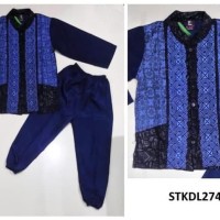 Best STKDL274 - Baju Anak Cowok Gamis Baju Koko Anak Model PP B1 Biru