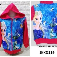 Best JKKD119 - Jaket Anak Frozen Blue Palace Pink Fuschia