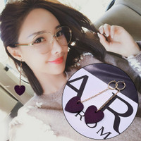9145 anting jepit panjang pendek love earrings earring fashion korea