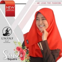 Kerudung Segi Empat Polos Rawis SAUDIA UMAMA Hijab Jilbab
