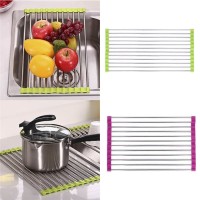 Rak penyangga wastafel cuci piring foldable drain rack rak multifungsi