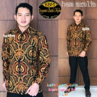 Kemeja PrIa Lengan Panjang Batik KBM Katun Semi tulis Full Furing M-L-