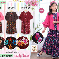 gamis anak teddy bear tebal usia 4~12 th