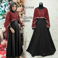Baju Pesta Gamis Maxi Dress Hitam Elegan/Long Dres Thia