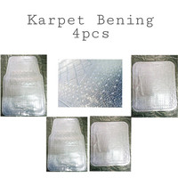 Karpet Lantai Mobil Universal 1 Set 4 Pcs Bening Transparan HEMAT