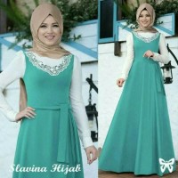 Gamis / Baju Wanita Muslim Slavina Syari cocok untuk acara pesta