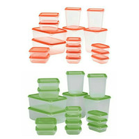 Jual Kotak makanan IKEA FRUTA / IKEA PRUTA kontainer 34pc Hijau / Orange Murah