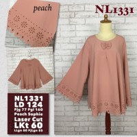 BAJU MUSLIM TERKINI GAMIS ATASAN WANITA BLOUSE JUMBO BIG SIZE KEKINIA