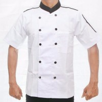 Promo Kemeja Kerja Juru Masak baju Seragam chef koki pria dan wanita