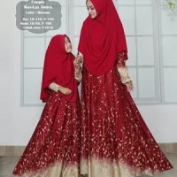 mk maxmara lux - gamis couple ibu dan anak / long dress gamis busui