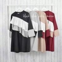 baru Tunik Tasya Tunic Wolfis Baju Kerja Atasan Wanita Muslim Casual