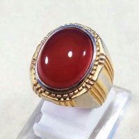 SPESIAL CINCIN BATU AKIK NATURAL RED BARON MERAH MINIMALIS KANTORAN