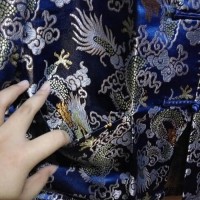 baju kemeja Atasan Kemeja Cowok / Pria Cheongsam (BIRU)