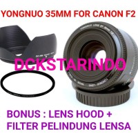 YONGNUO 35MM FOR CANON BONUS LENS HOOD DAN FILTER Big Diskon