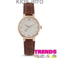 JAM TANGAN WANITA SOPHIE MARTIN PARIS COKLAT KULIT ORYZA WPU043B7 ORI
