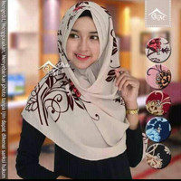 Pashmina Instan ashira / Jilbab Instan Ashira Motif/Pastan Pet Motif