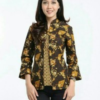 Kemeja Blouse Batik Modern Modis Wanita Murah Kerja Kantor Mayang