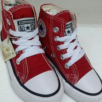 Sepatu Converse Allstars High kids warna merah import