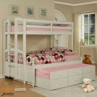 PROMO Tempat tidur tingkat bed susun divan sorong duco ranjang jati 14