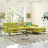 Jual PROMO Sofa tamu sudut retro L jati sofa sudut chester minimalis set 3 Murah