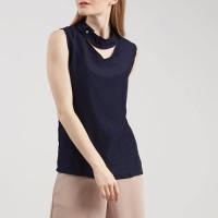 baju cewek pakaian wanita tank top you can see navy chocker clo053