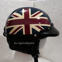 Helm Chip Chips Inggris England Retro Classic Vespa + peth