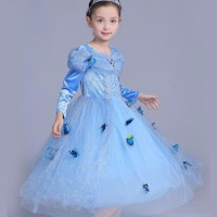 promo DRESS GAUN PESTA ANAK CEWE KOSTUM CINDERELA ELSA ANA FROZEN IMP