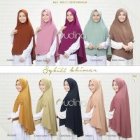 Sybill khimar Audina hijab syari non pet antem, kerudung panjang