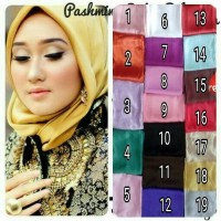 Jilbab 2018 Pashmina Satin Velvet Polos / Jilbab / Hijab ( Hitam,