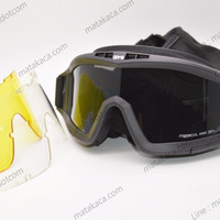 New Kacamata Sunglasses Tactical Spy + Goggle Ski Airsoft Gun 3 in 1