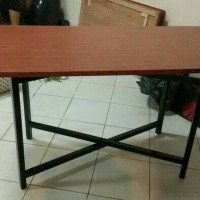 meja lipat catering 100*50*120 bahan besar dab tebal
