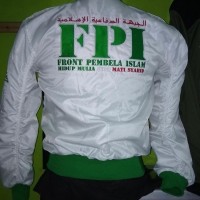 JAKET BOMBER FPI PUTIH