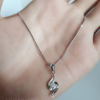 KALUNG LIONTIN SIMPLE PERAK 925 / PERHIASAN SILVER LAPIS EMAS PUTIH