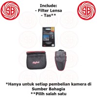 Paket pembelian dengan kamera ; Include Filter Lensa + Tas