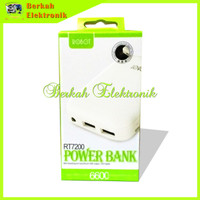 Jual Powerbank Robot RT7200 Vivan 6600mAh PB Power Bank Charger Portable Ga Murah